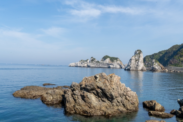 和歌山県由良町の白崎海岸